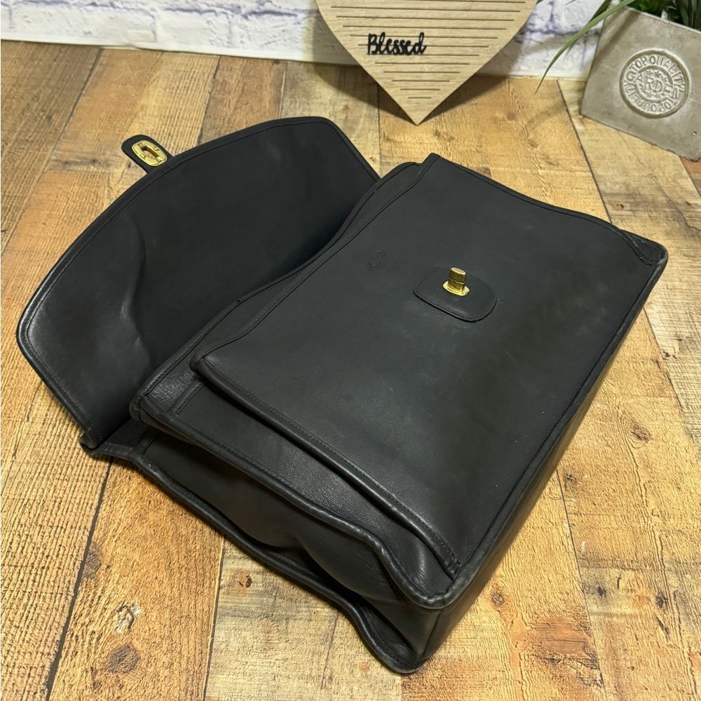 Vintage Coach Beekman 5266 Black Leather Briefcase bag - Picture 4 of 12